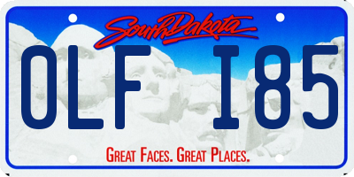 SD license plate 0LFI85