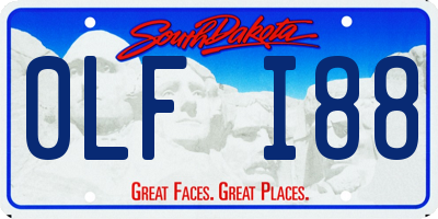 SD license plate 0LFI88