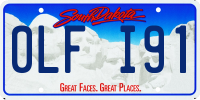 SD license plate 0LFI91