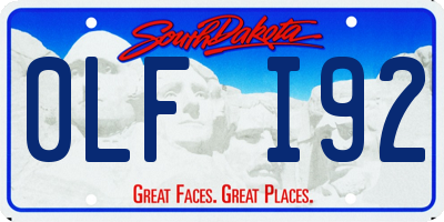 SD license plate 0LFI92