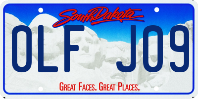 SD license plate 0LFJ09