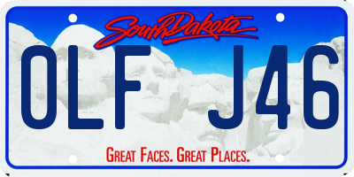 SD license plate 0LFJ46