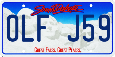 SD license plate 0LFJ59