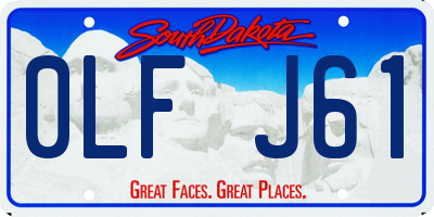 SD license plate 0LFJ61