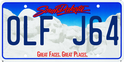 SD license plate 0LFJ64