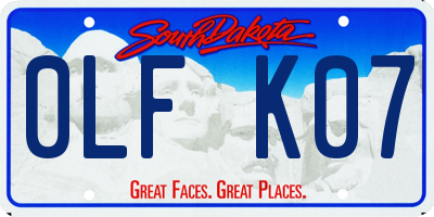 SD license plate 0LFK07