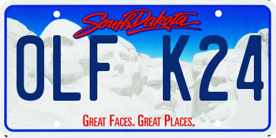 SD license plate 0LFK24