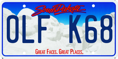 SD license plate 0LFK68