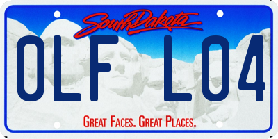 SD license plate 0LFL04