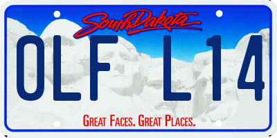 SD license plate 0LFL14
