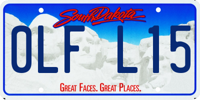 SD license plate 0LFL15
