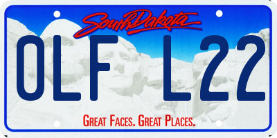 SD license plate 0LFL22
