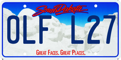 SD license plate 0LFL27