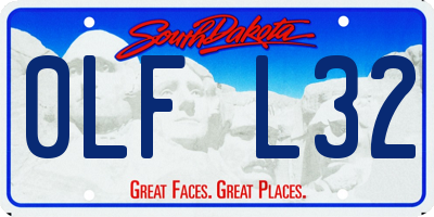 SD license plate 0LFL32