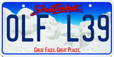 SD license plate 0LFL39