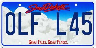 SD license plate 0LFL45