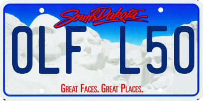 SD license plate 0LFL50