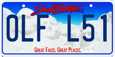 SD license plate 0LFL51