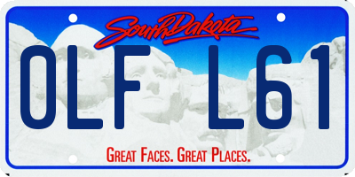 SD license plate 0LFL61