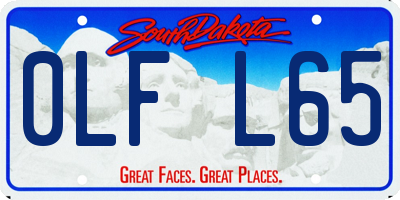 SD license plate 0LFL65