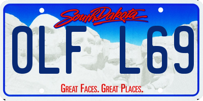 SD license plate 0LFL69