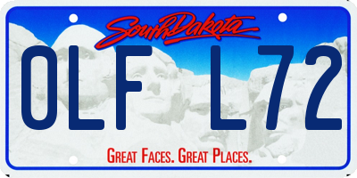 SD license plate 0LFL72