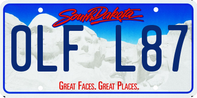 SD license plate 0LFL87