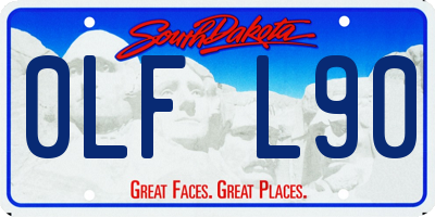 SD license plate 0LFL90
