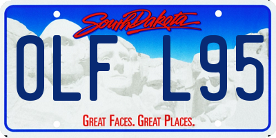 SD license plate 0LFL95