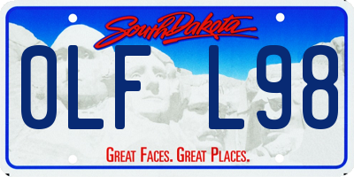 SD license plate 0LFL98