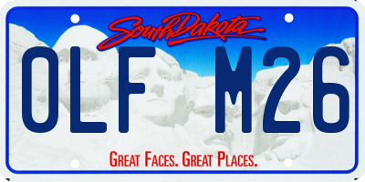 SD license plate 0LFM26