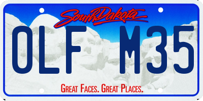 SD license plate 0LFM35