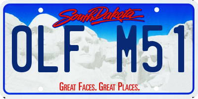 SD license plate 0LFM51
