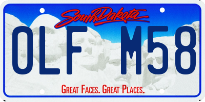 SD license plate 0LFM58