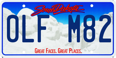 SD license plate 0LFM82