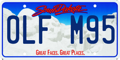 SD license plate 0LFM95