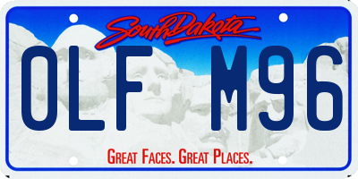 SD license plate 0LFM96