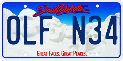 SD license plate 0LFN34