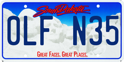 SD license plate 0LFN35