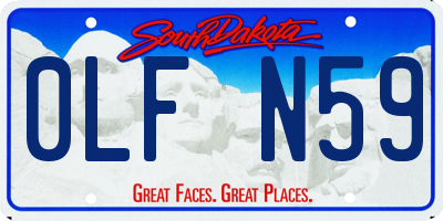 SD license plate 0LFN59