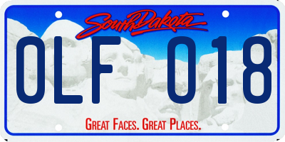 SD license plate 0LFO18
