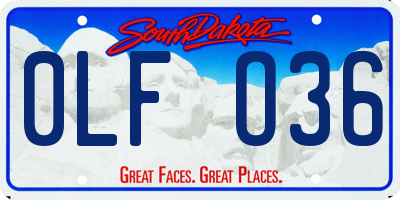 SD license plate 0LFO36