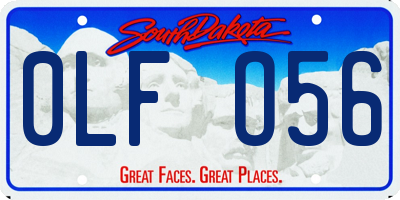 SD license plate 0LFO56