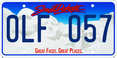 SD license plate 0LFO57