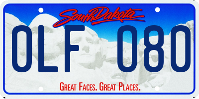SD license plate 0LFO80