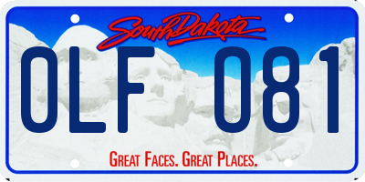 SD license plate 0LFO81