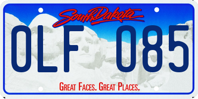 SD license plate 0LFO85