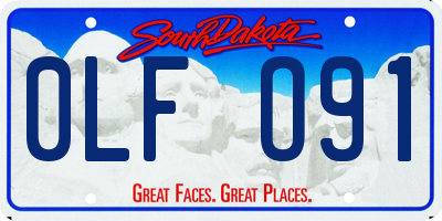 SD license plate 0LFO91