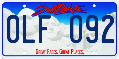 SD license plate 0LFO92