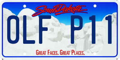 SD license plate 0LFP11
